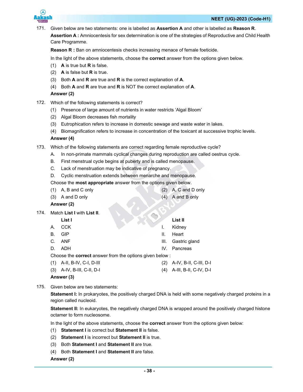 NEET 2023 Question Paper H1 - Page 38