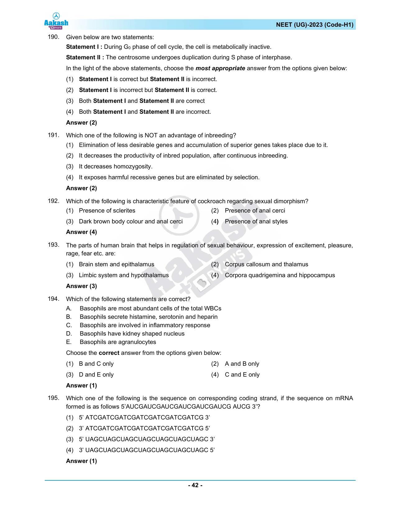 NEET 2023 Question Paper H1 - Page 42