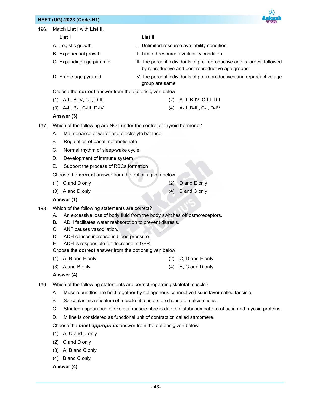 NEET 2023 Question Paper H1 - Page 43