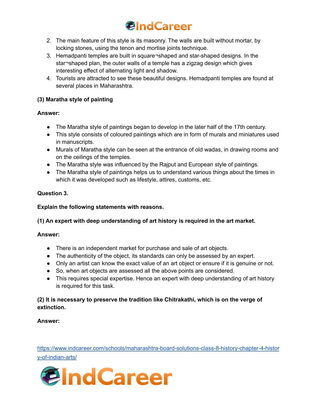 Maharashtra Board Solutions Class 8-History: Chapter 4- History of Indian Arts - Page 4