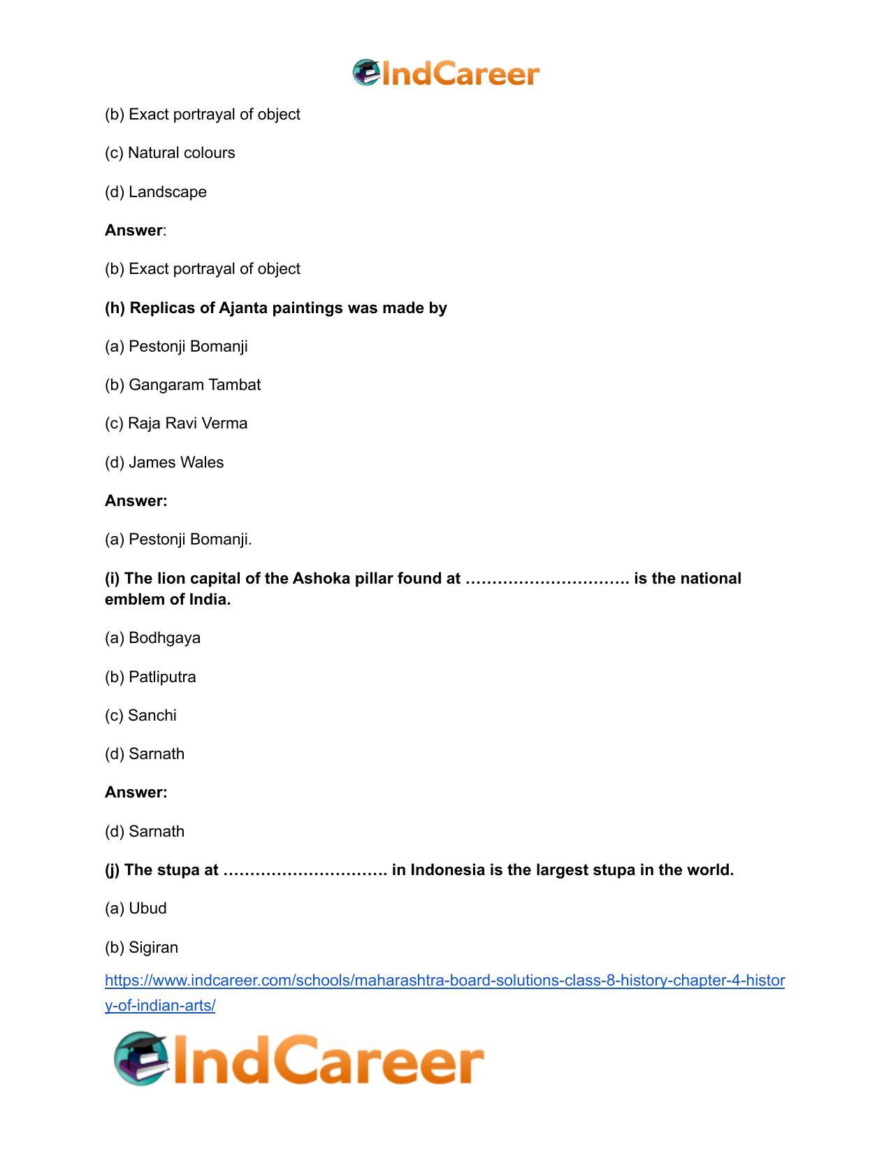Maharashtra Board Solutions Class 8-History: Chapter 4- History of Indian Arts - Page 13