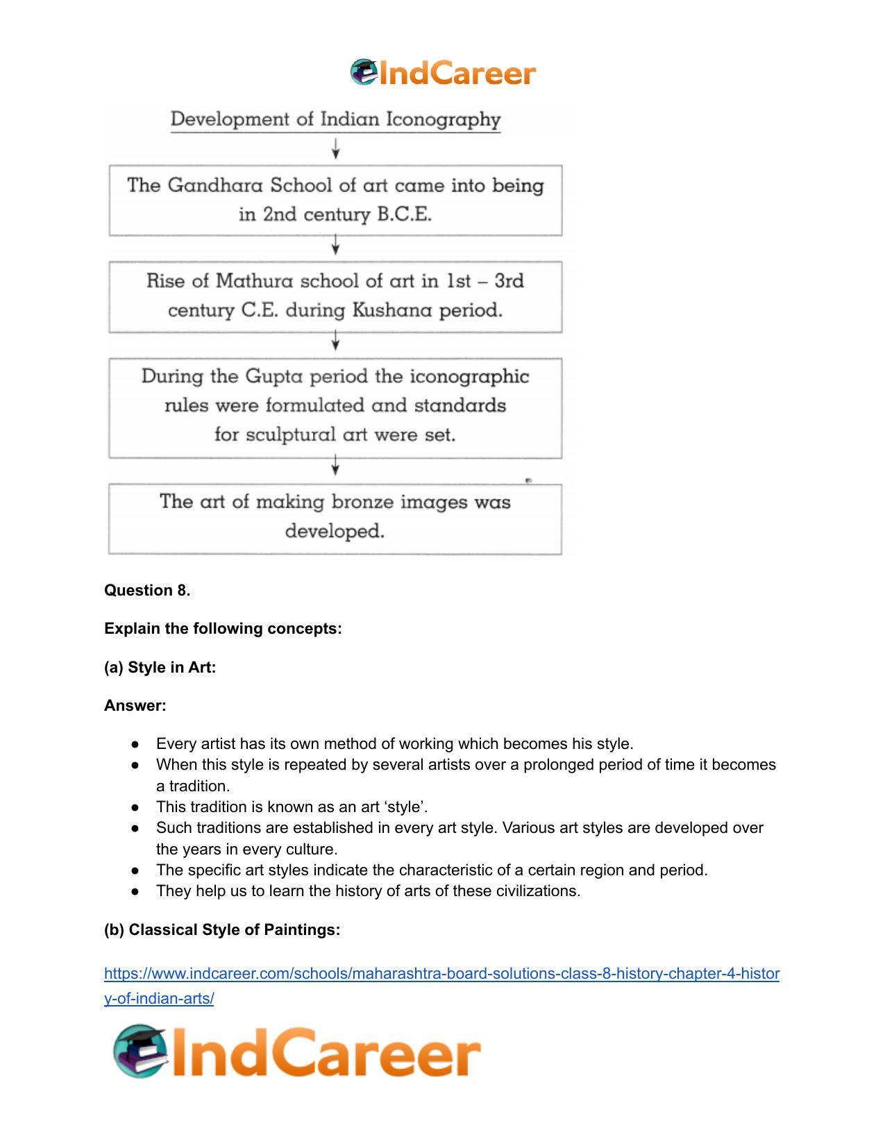Maharashtra Board Solutions Class 8-History: Chapter 4- History of Indian Arts - Page 25