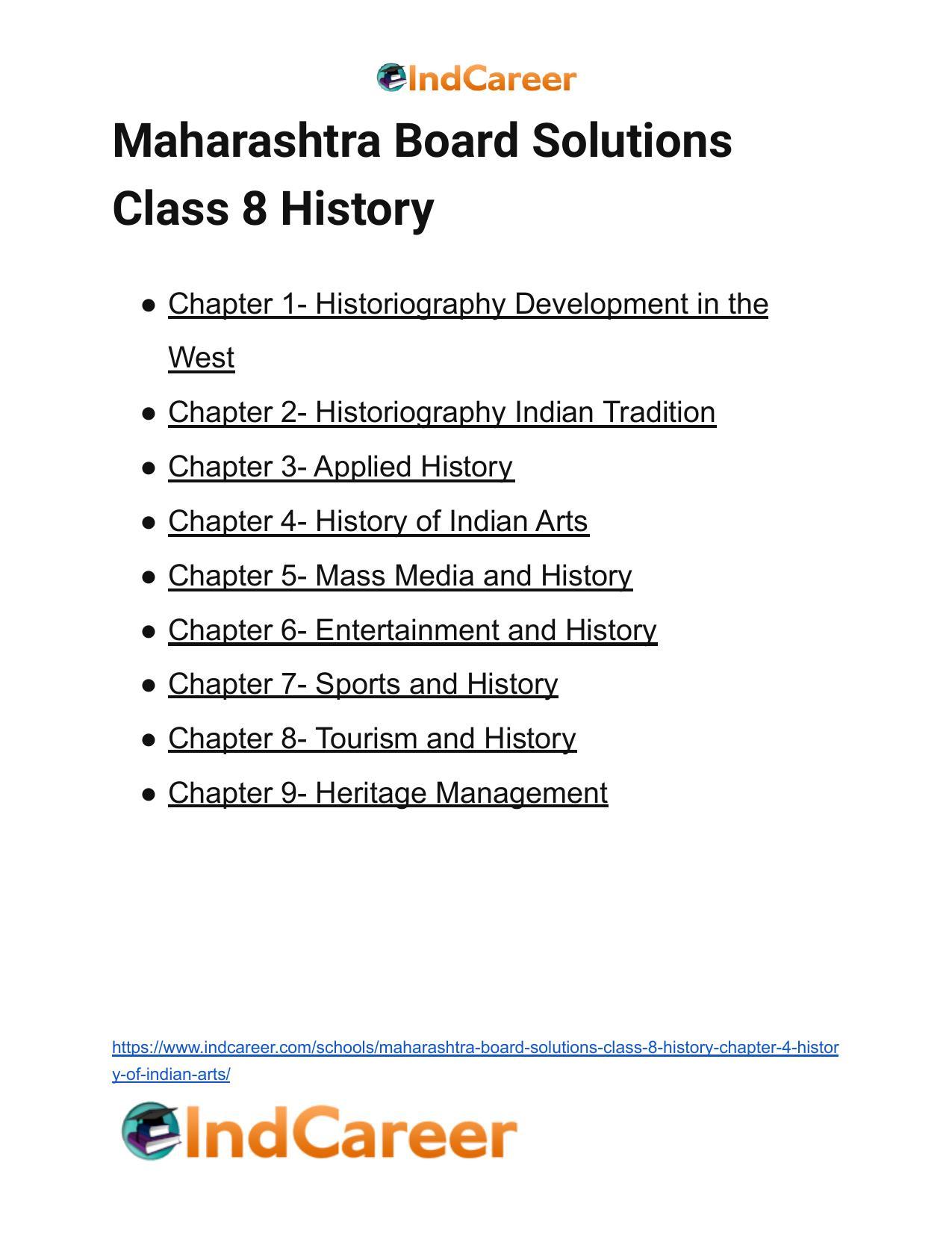 Maharashtra Board Solutions Class 8-History: Chapter 4- History of Indian Arts - Page 35