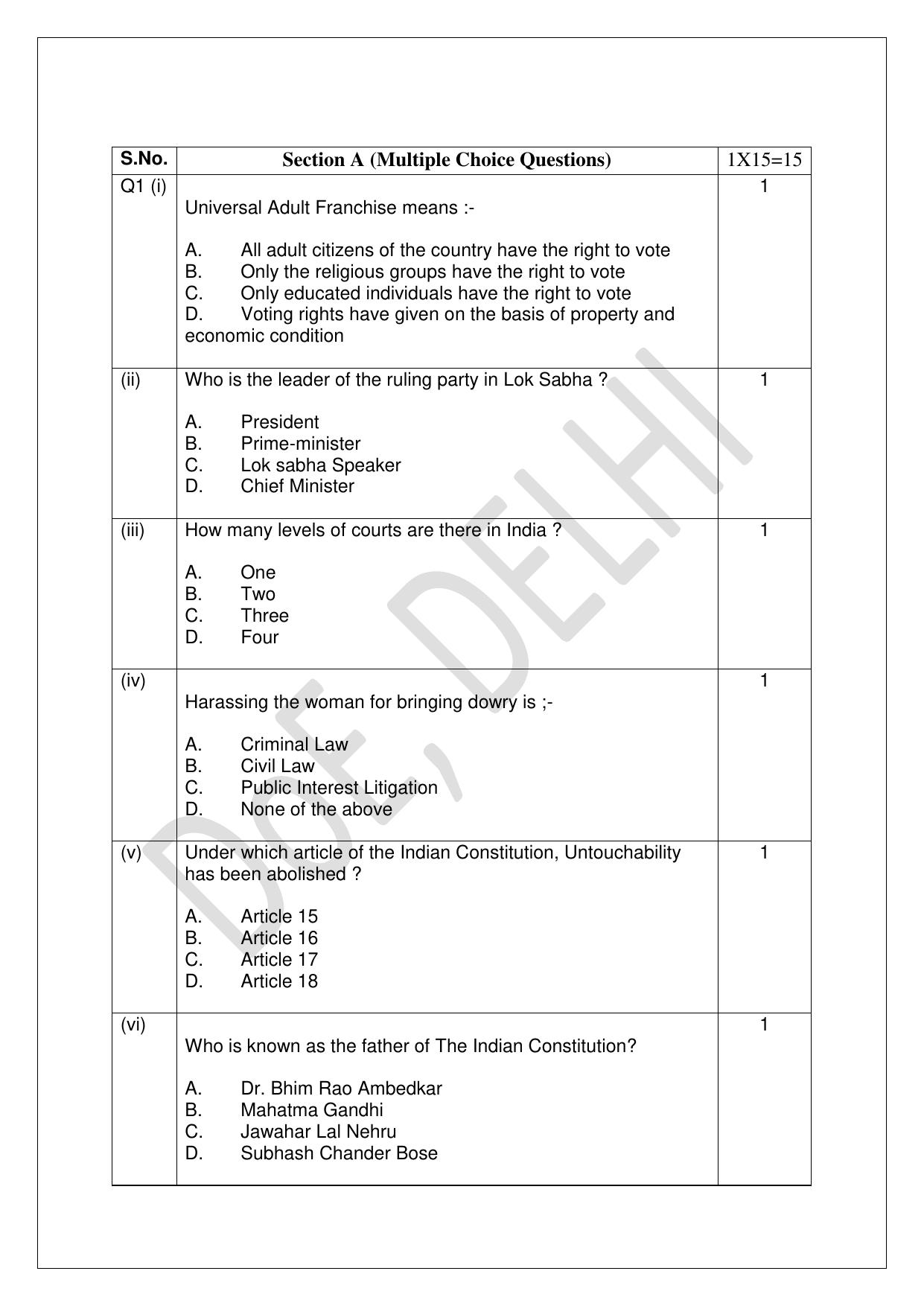 Edudel Class 8 Social Science (English) Practice Papers-2 (2023-24) - Page 2