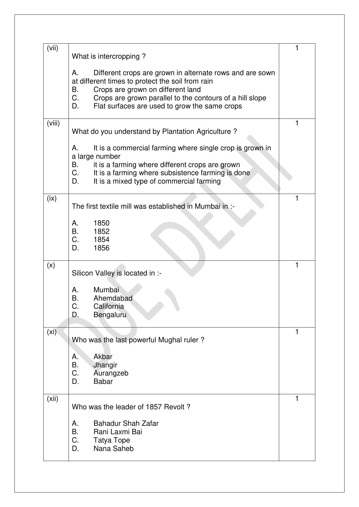 Edudel Class 8 Social Science (English) Practice Papers-2 (2023-24) - Page 3