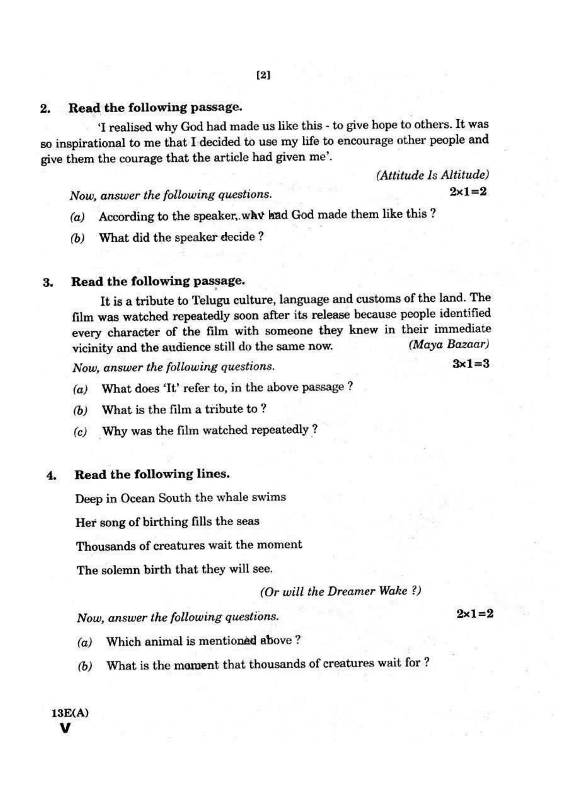 AP Class 10 English (Paper I) 2018 Question Paper - Page 2