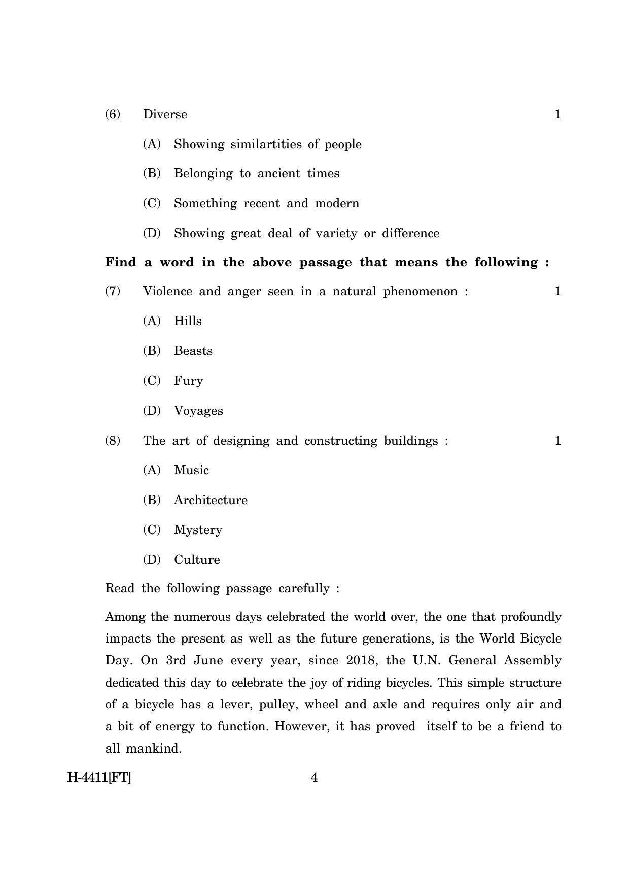 Goa Board Class 12 English I (November 2022) Question Paper - Page 4