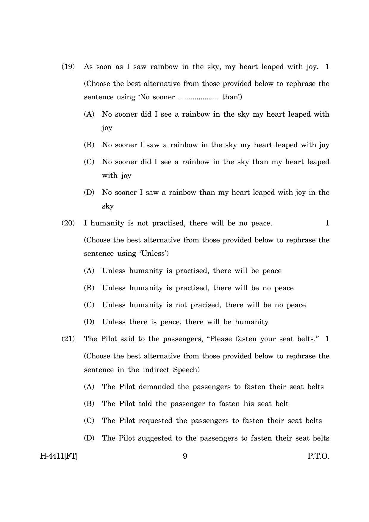 Goa Board Class 12 English I (November 2022) Question Paper - Page 9