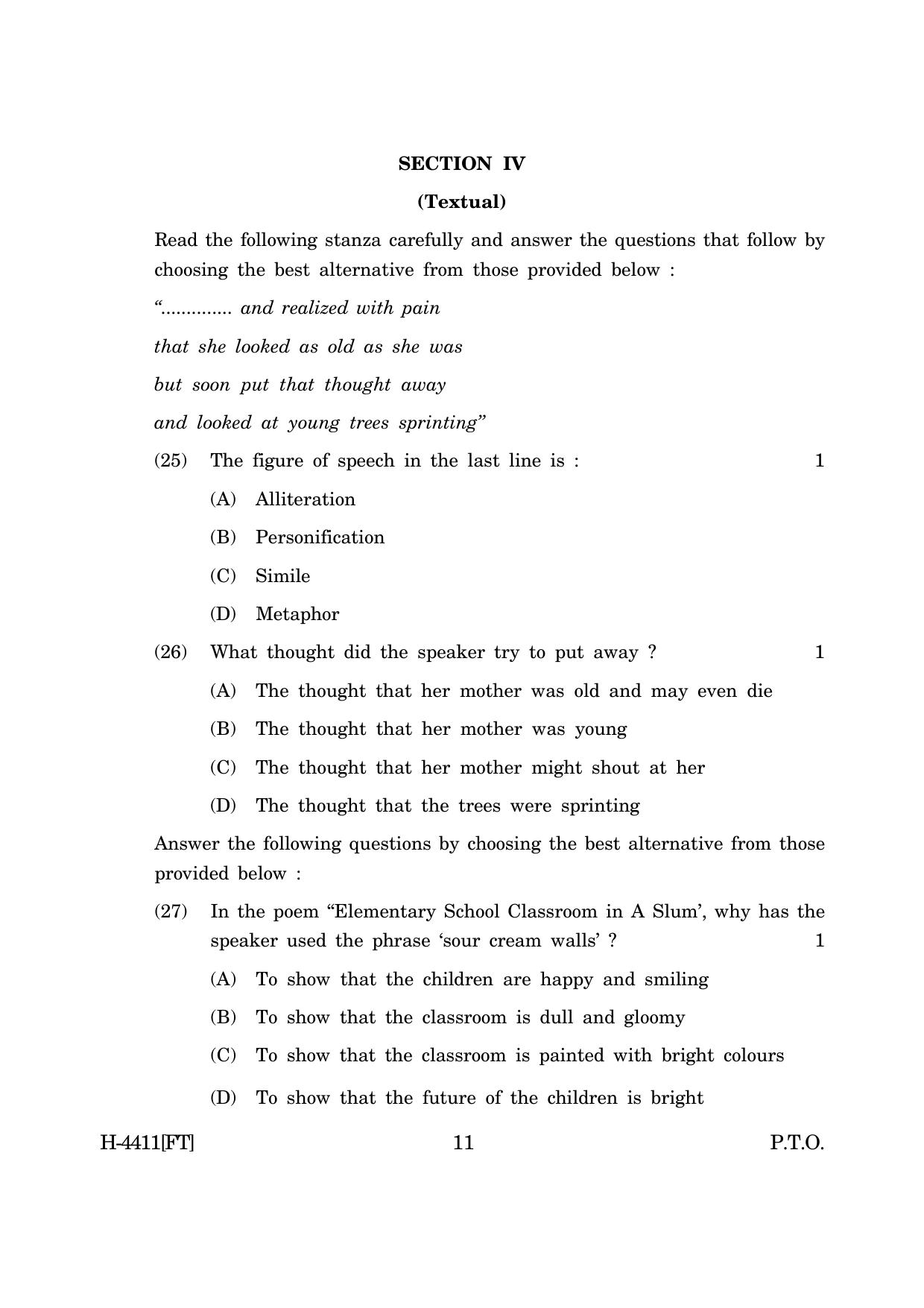 Goa Board Class 12 English I (November 2022) Question Paper - Page 11