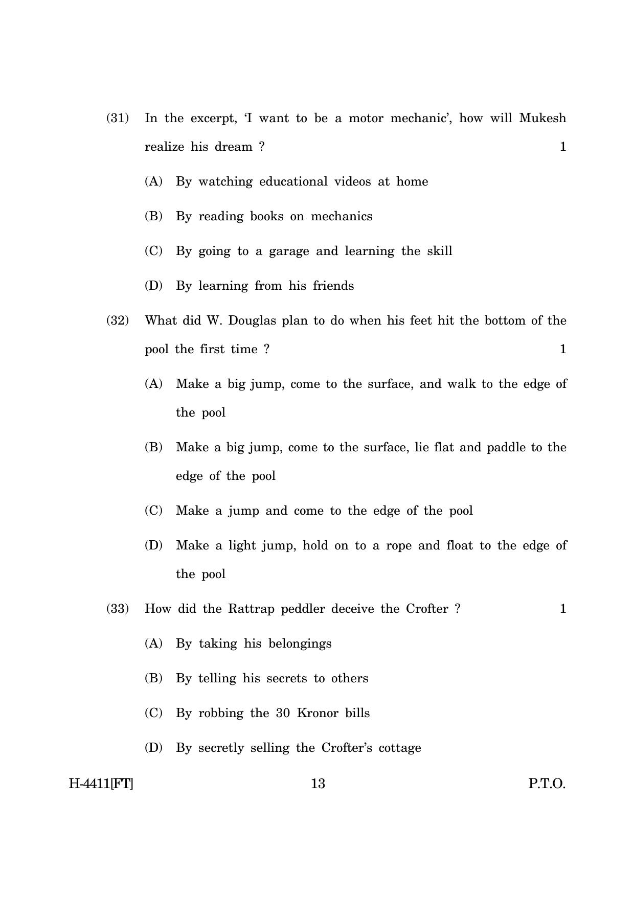 Goa Board Class 12 English I (November 2022) Question Paper - Page 13