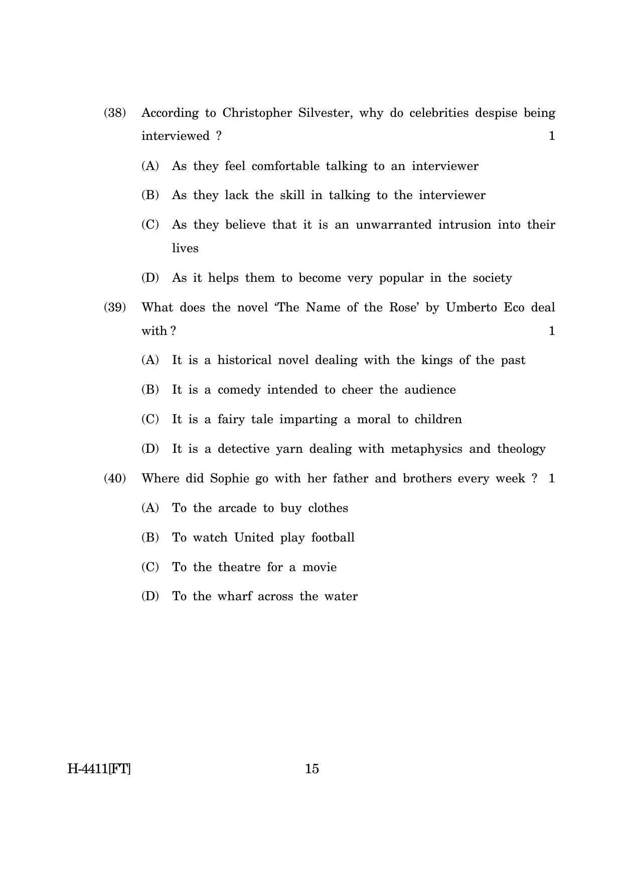 Goa Board Class 12 English I (November 2022) Question Paper - Page 15