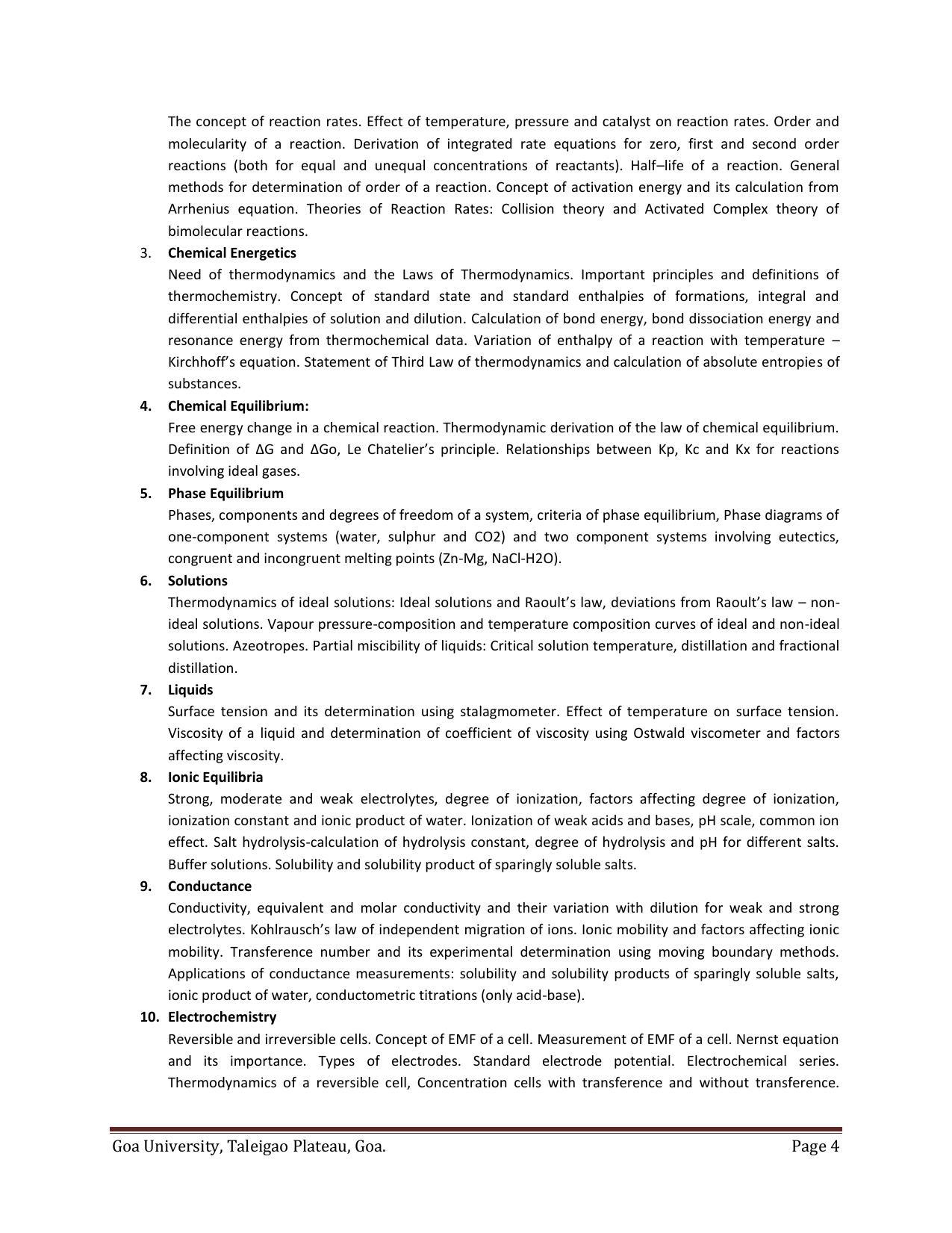 GU ART Chemistry Syllabus - Page 4