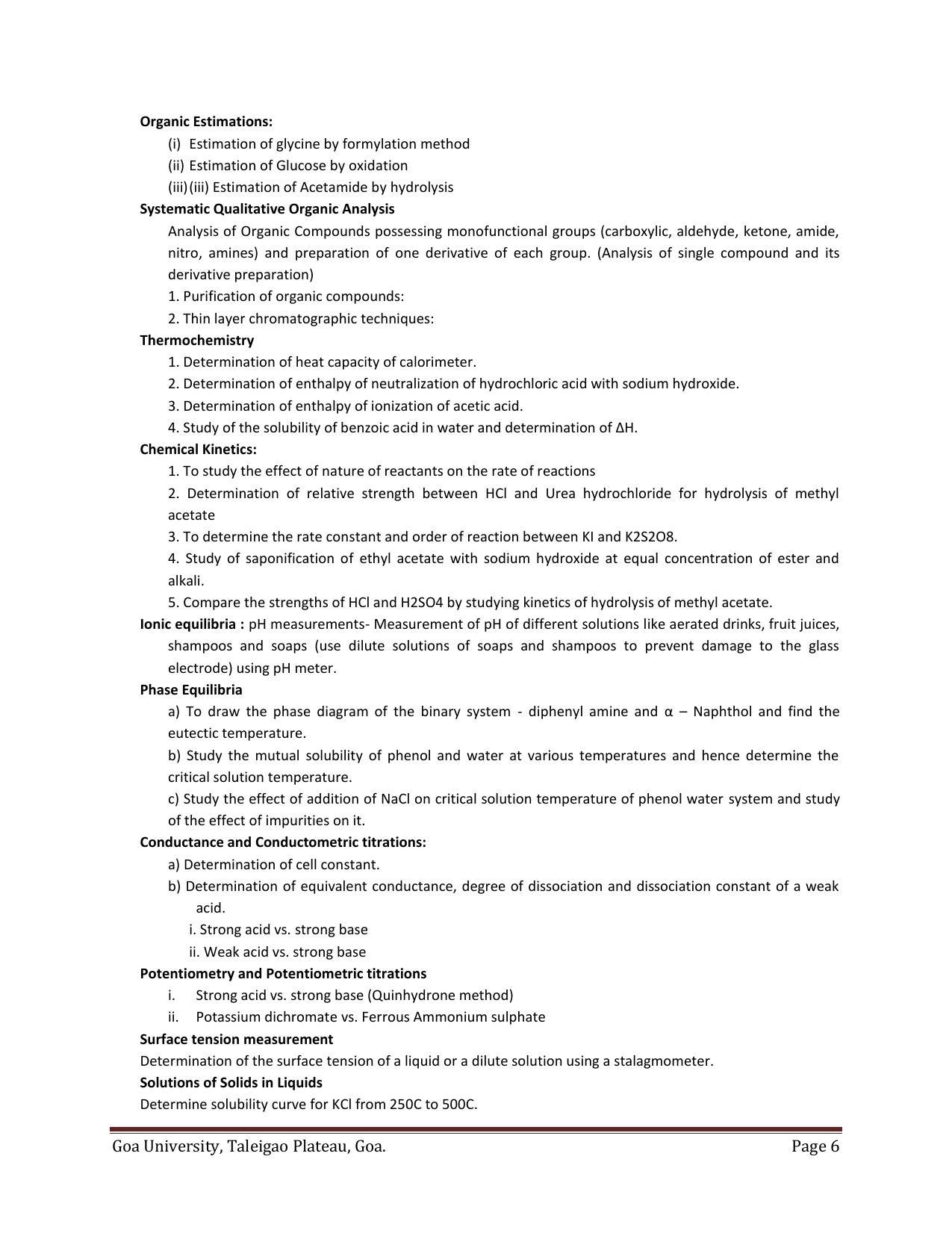 GU ART Chemistry Syllabus - Page 6