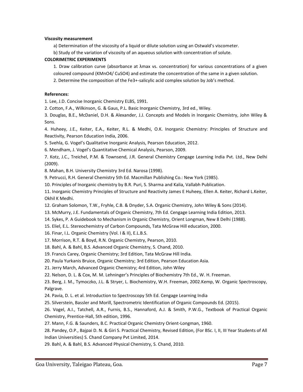 GU ART Chemistry Syllabus - Page 7