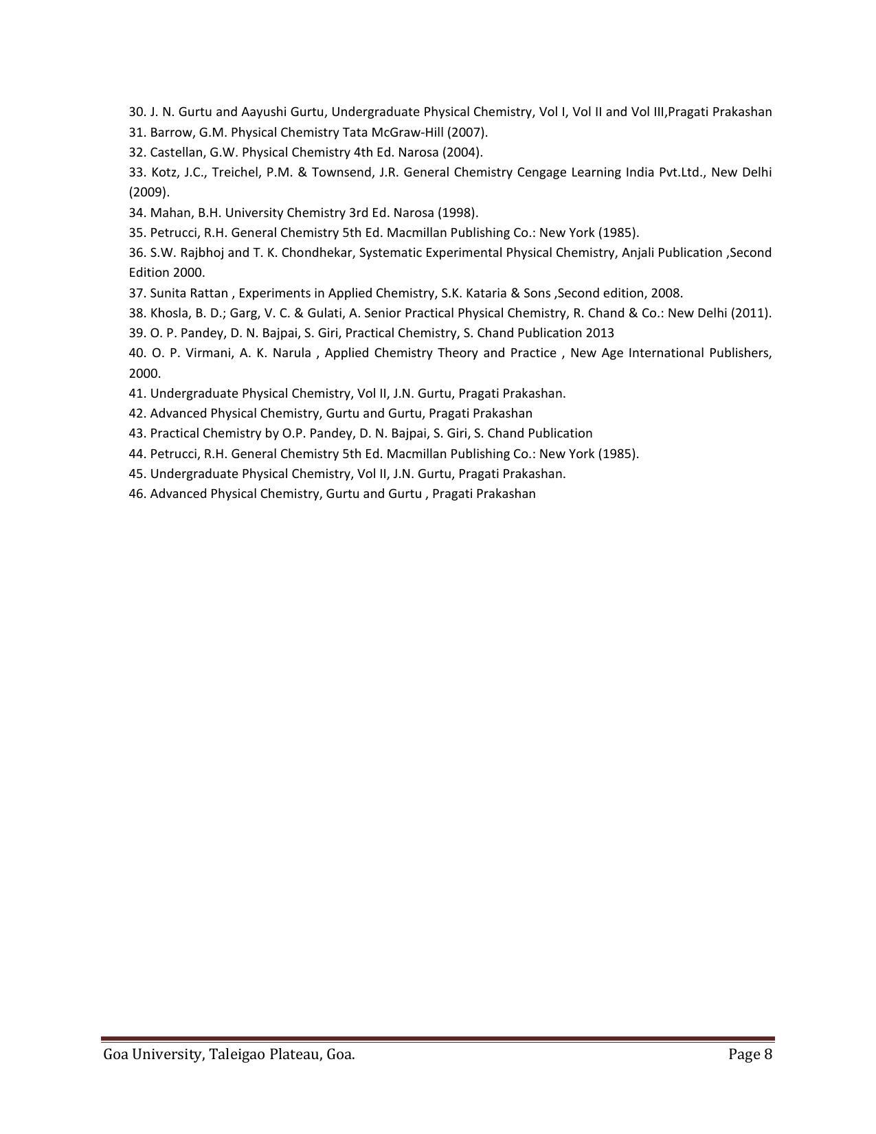 GU ART Chemistry Syllabus - Page 8