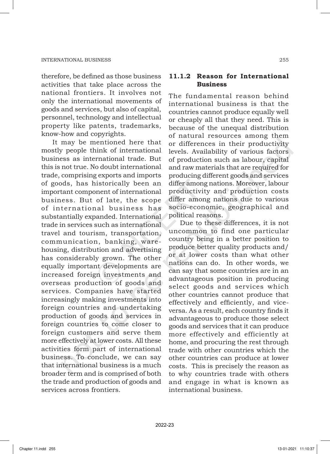 NCERT Book for Class 11 Business Studies Chapter 11 International Business-I - Page 4