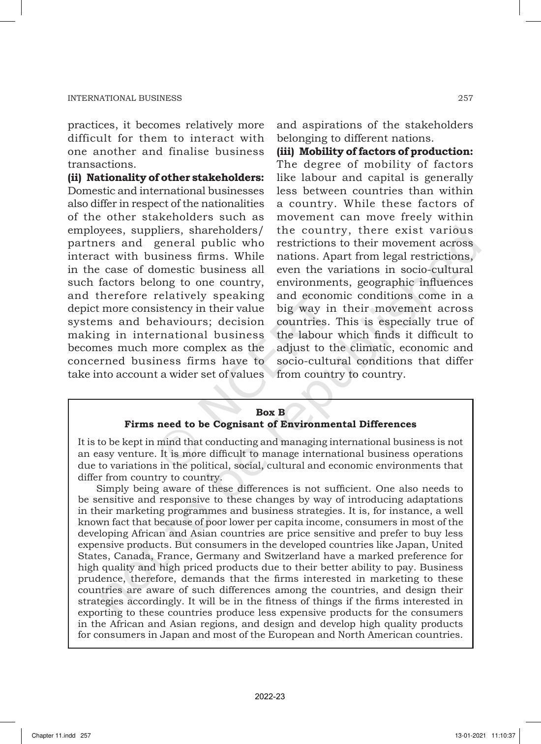 NCERT Book for Class 11 Business Studies Chapter 11 International Business-I - Page 6
