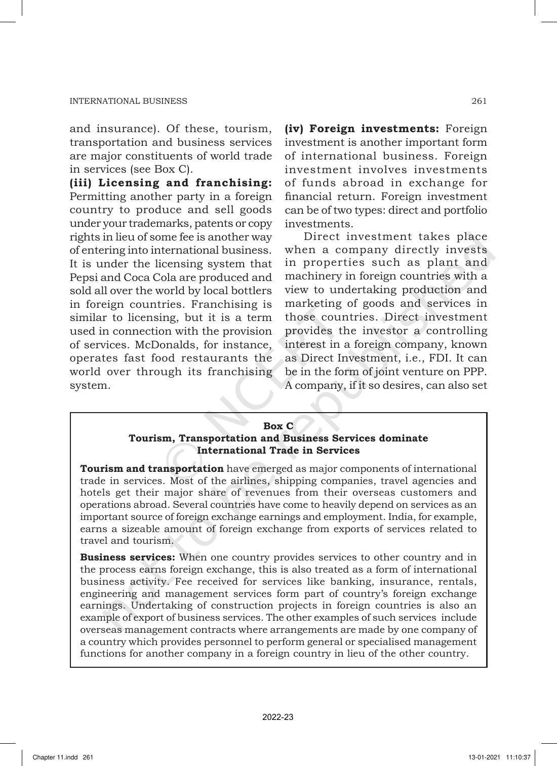 NCERT Book for Class 11 Business Studies Chapter 11 International Business-I - Page 10