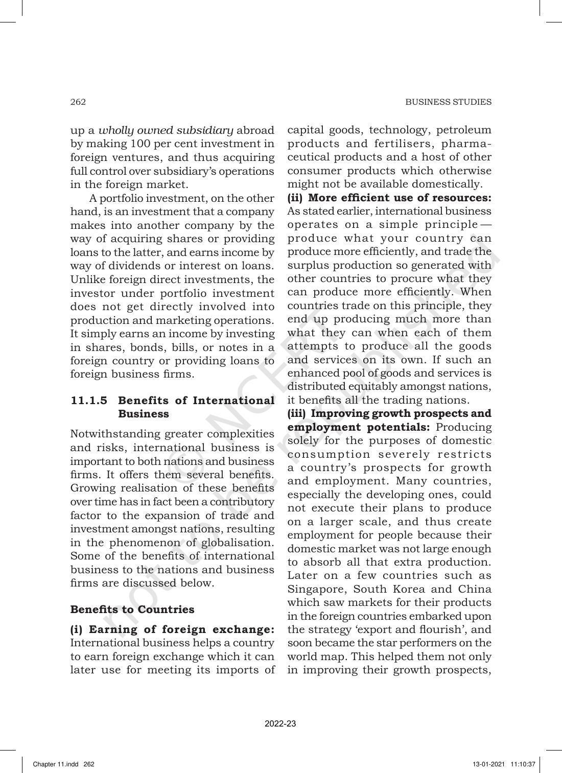 NCERT Book for Class 11 Business Studies Chapter 11 International Business-I - Page 11