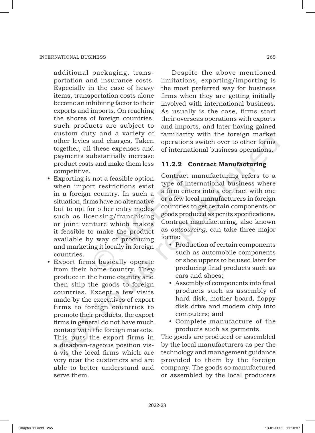 NCERT Book for Class 11 Business Studies Chapter 11 International Business-I - Page 14