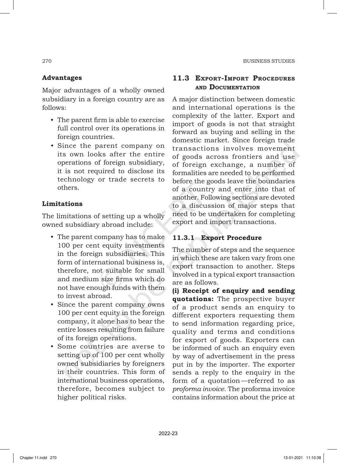 NCERT Book for Class 11 Business Studies Chapter 11 International Business-I - Page 19