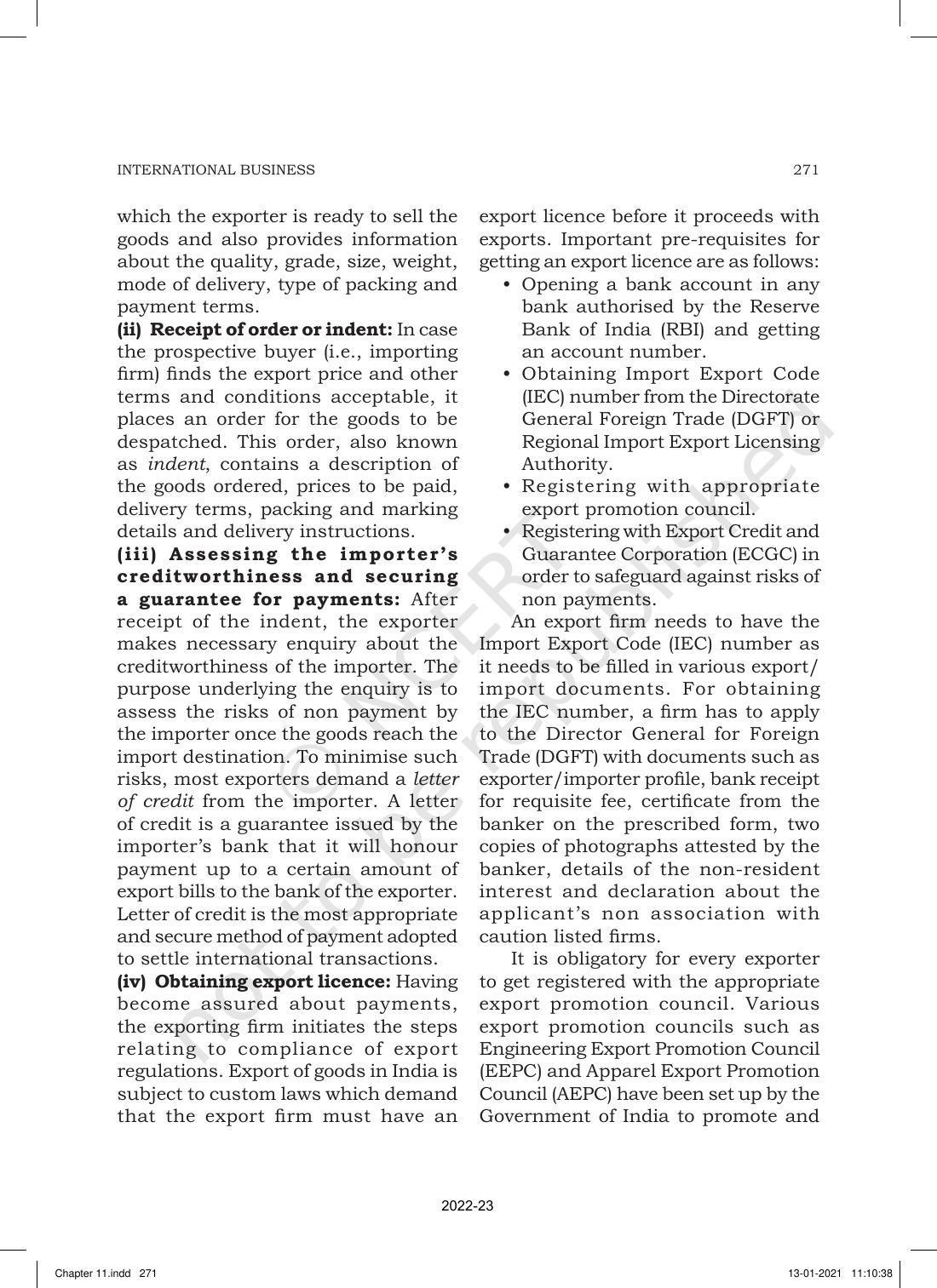 NCERT Book for Class 11 Business Studies Chapter 11 International Business-I - Page 20