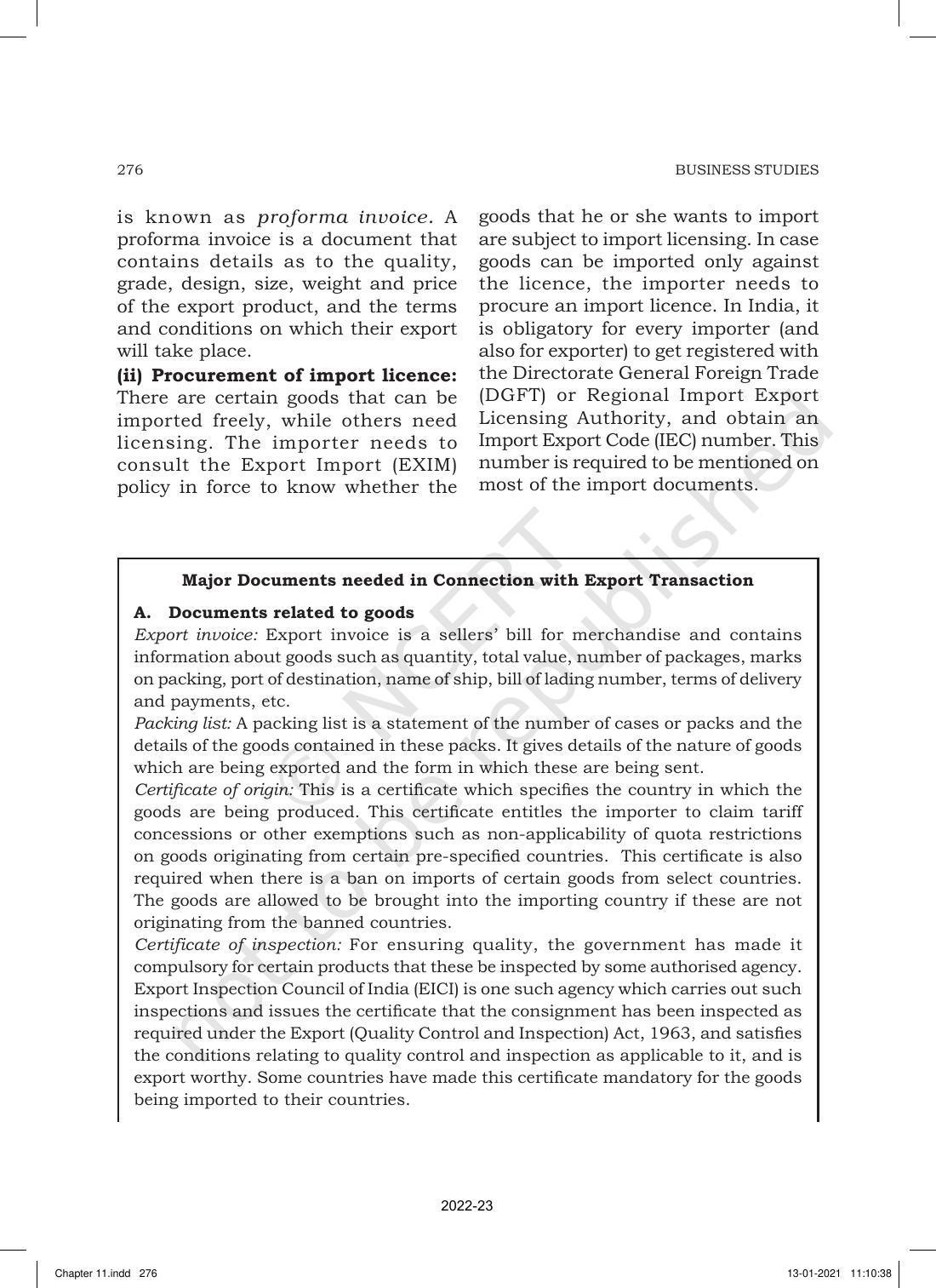 NCERT Book for Class 11 Business Studies Chapter 11 International Business-I - Page 25