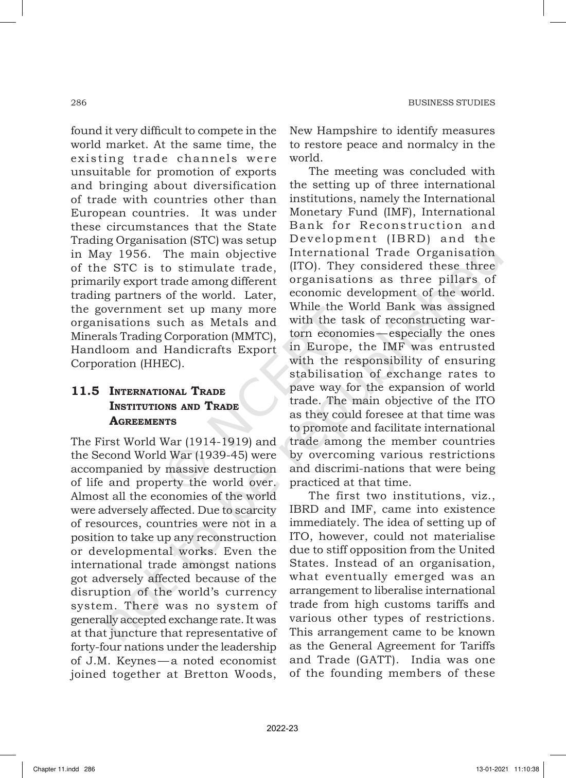 NCERT Book for Class 11 Business Studies Chapter 11 International Business-I - Page 35