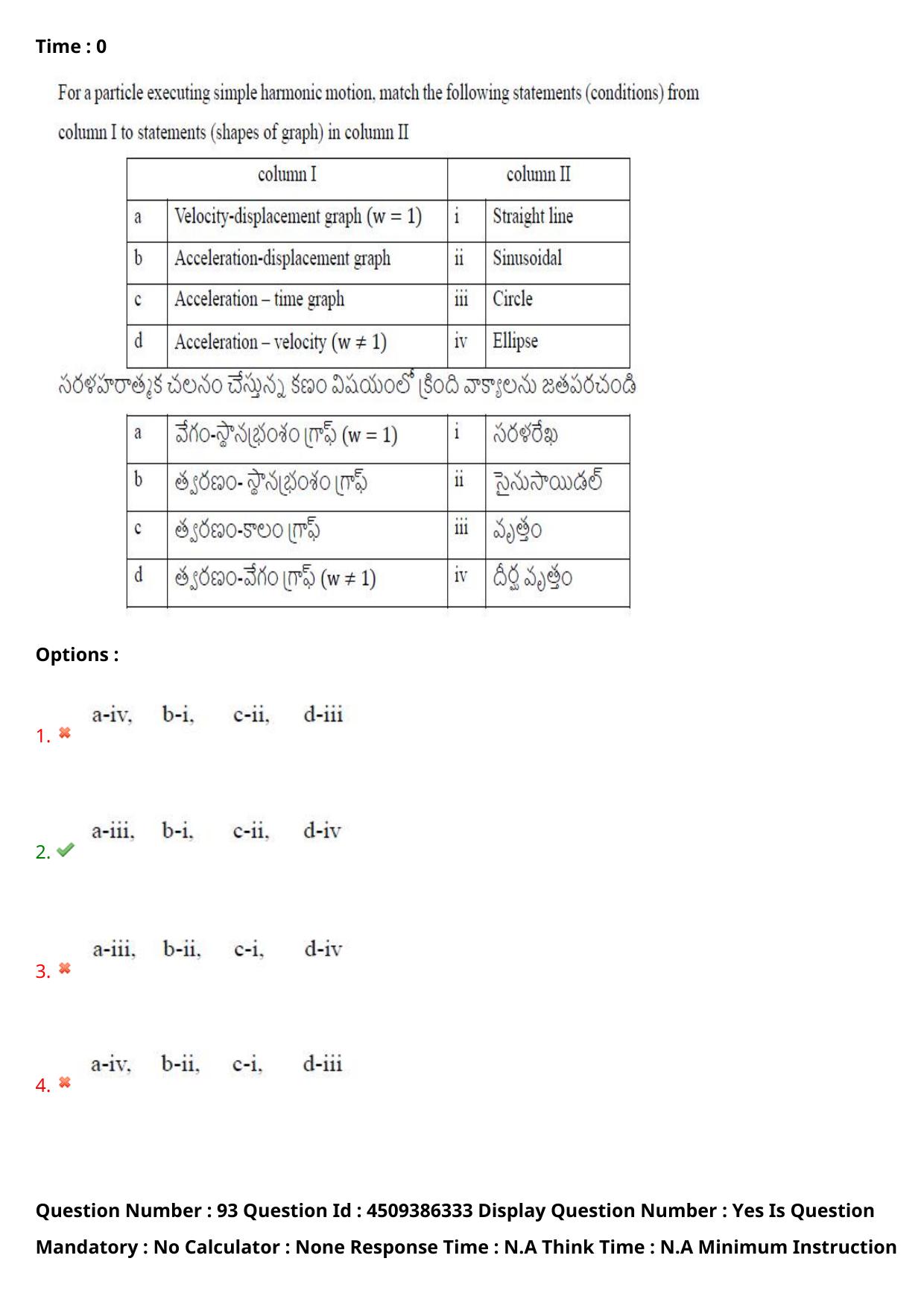 AP EAPCET 2024 - 18 May 2024 Forenoon - Master Engineering Question Paper With Preliminary Keys - Page 73
