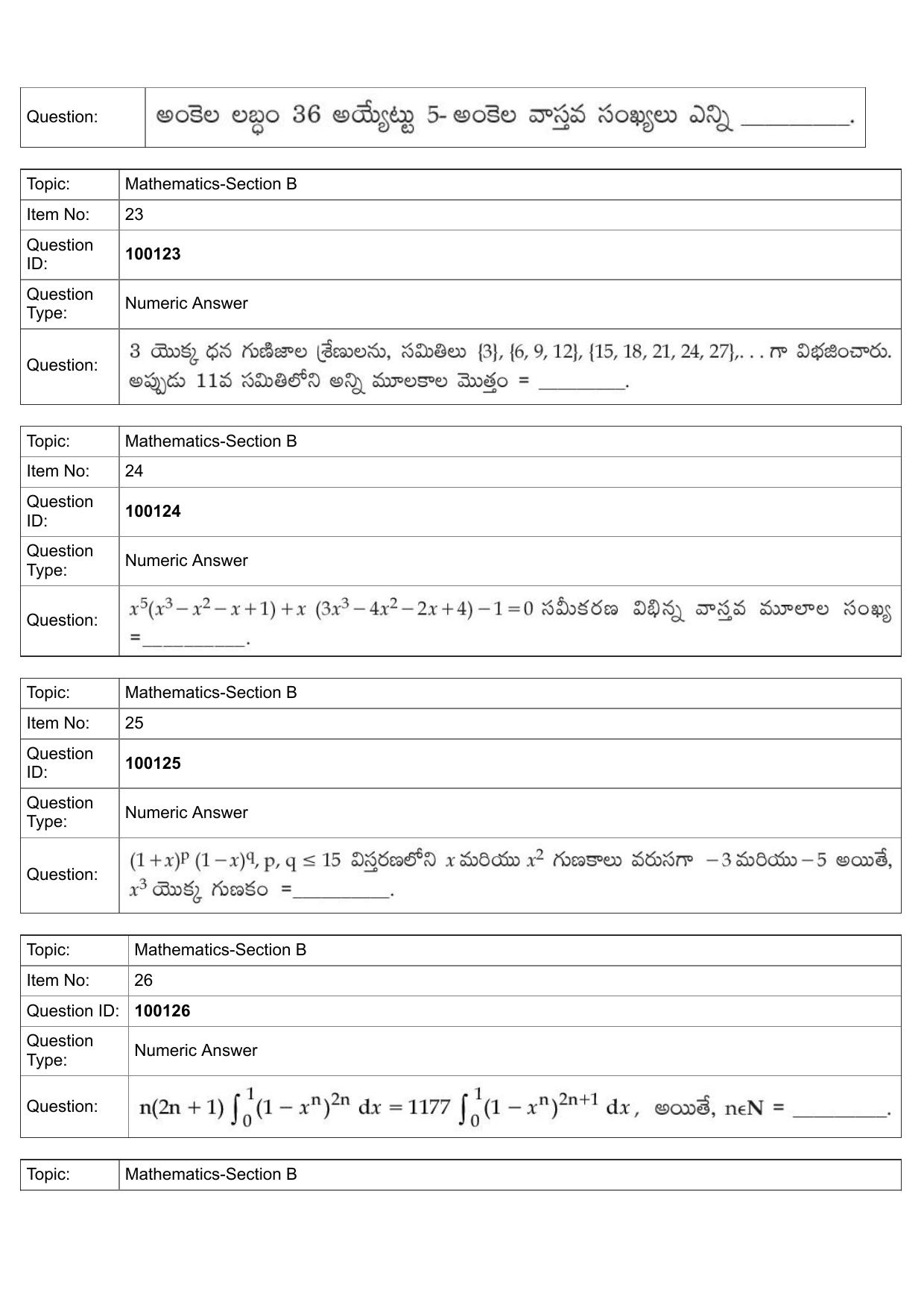 JEE Mains 2022: BTech Telugu (Shift 1) 26-07-2022 Question Paper - Page 11