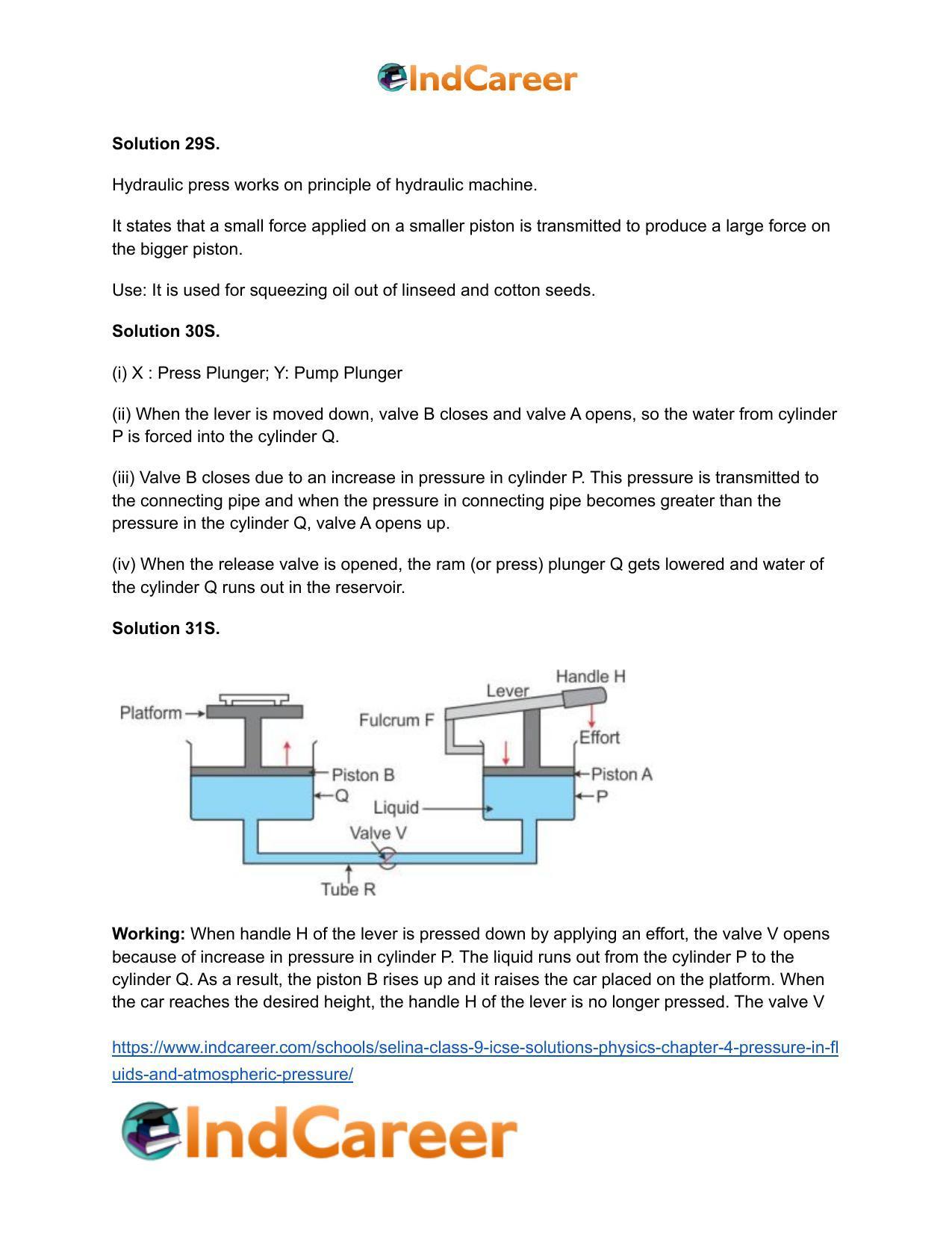 Selina Class 9 ICSE Solutions Physics : Chapter 4- Pressure in Fluids and Atmospheric Pressure - Page 8