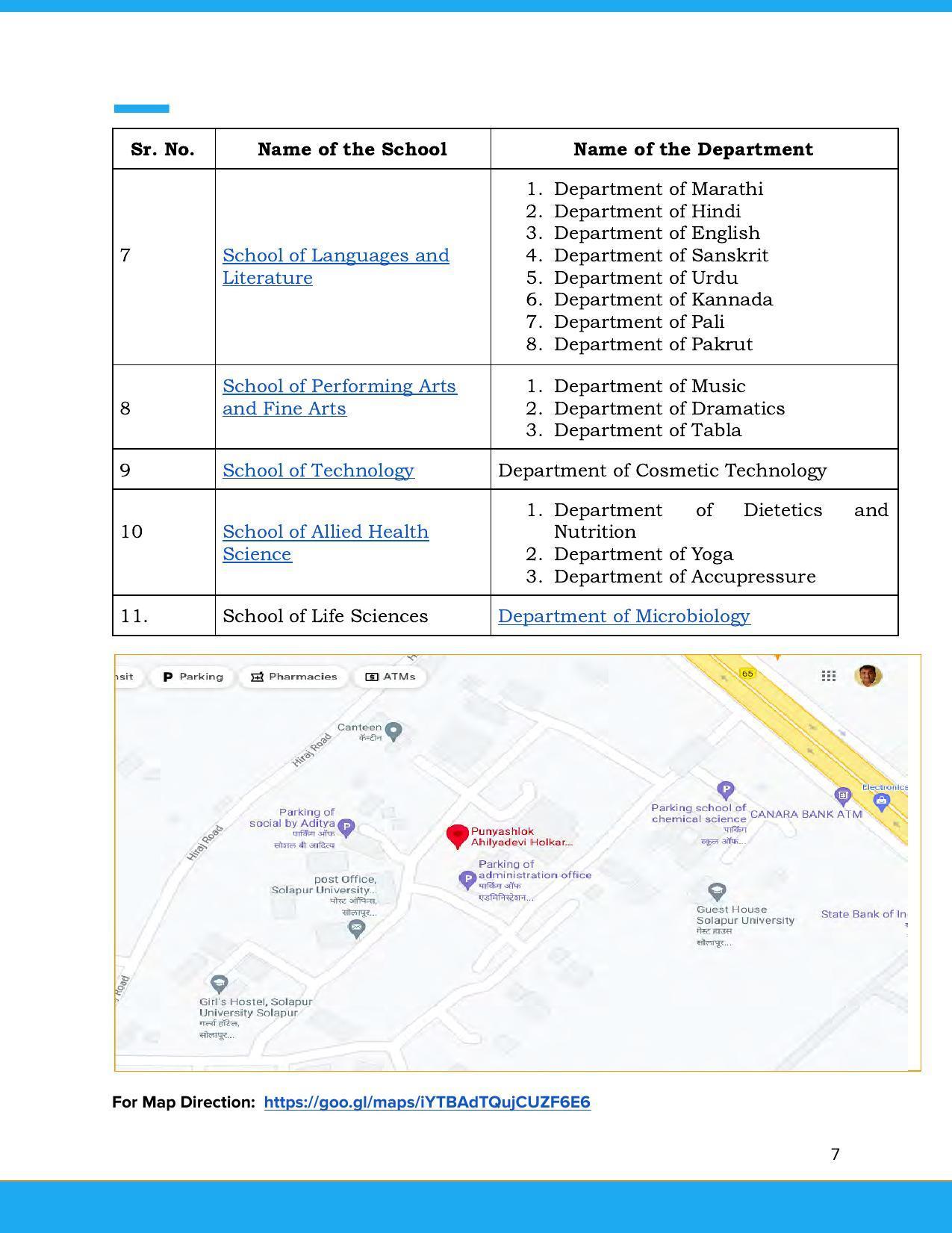 Solapur University, Solapur Prospectus 2021-22 - Page 8