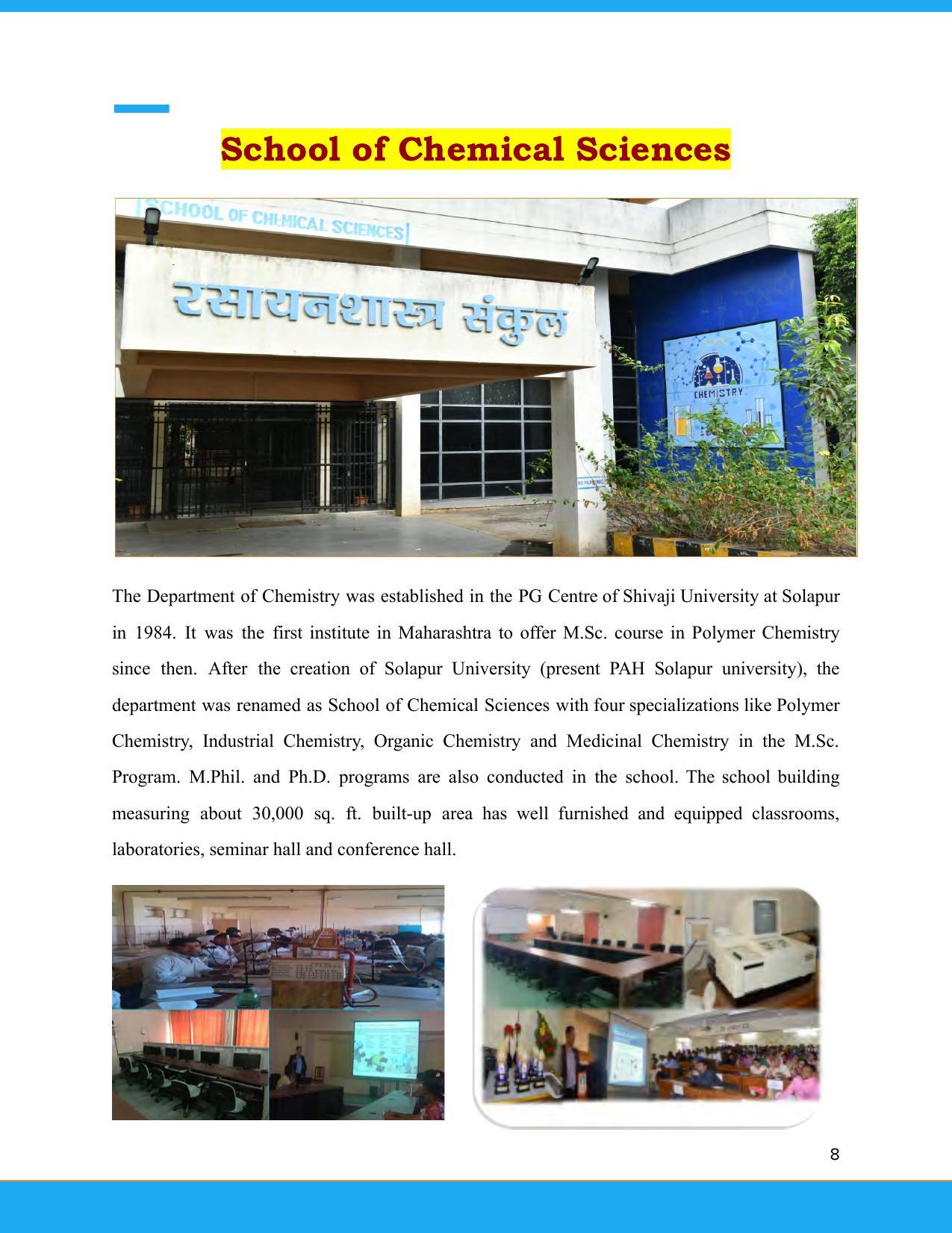 Solapur University, Solapur Prospectus 2021-22 - Page 9