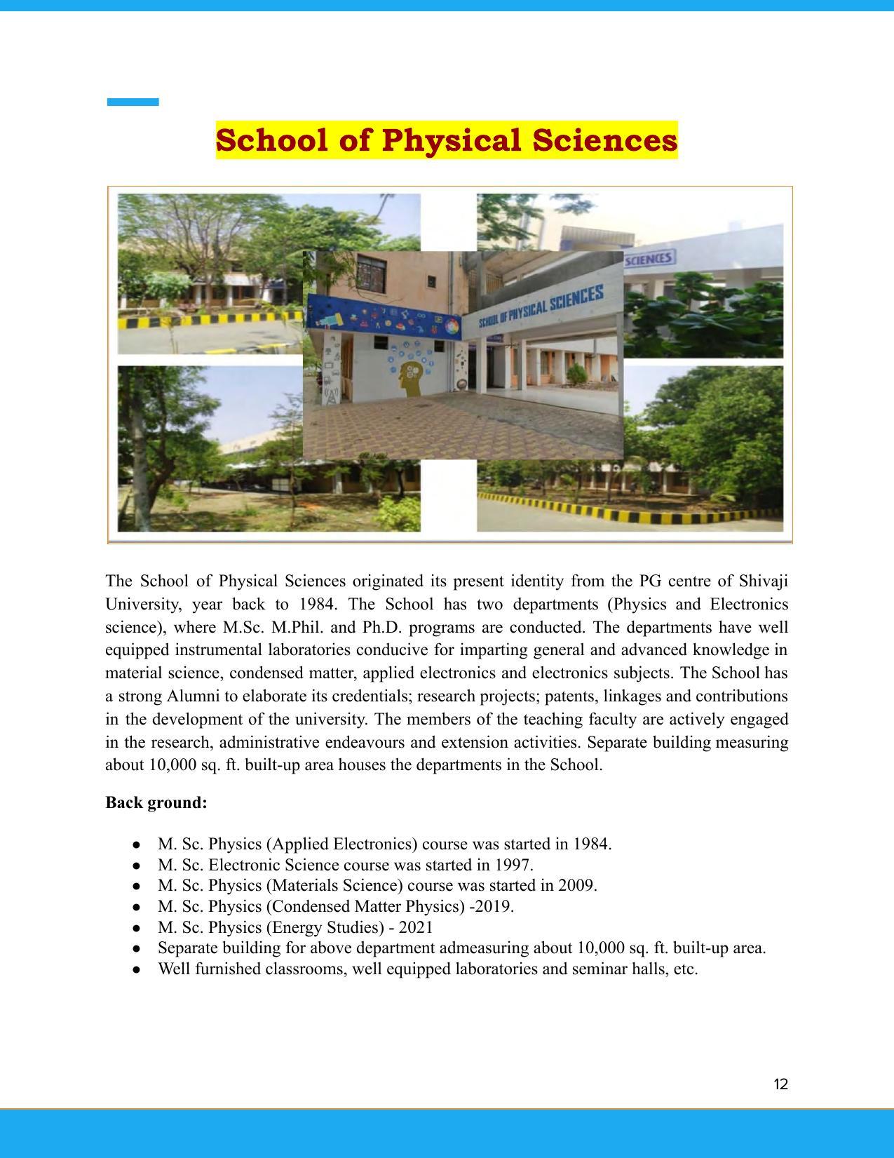 Solapur University, Solapur Prospectus 2021-22 - Page 13