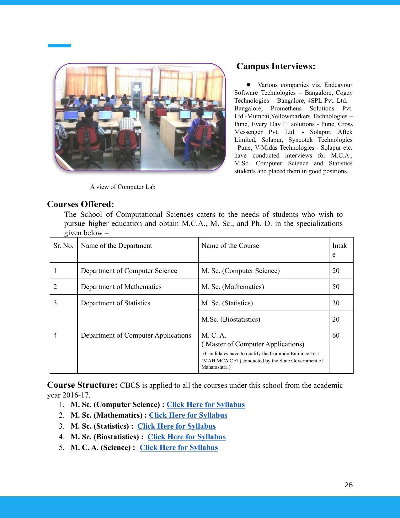 Solapur University, Solapur Prospectus 2021-22 - Page 27