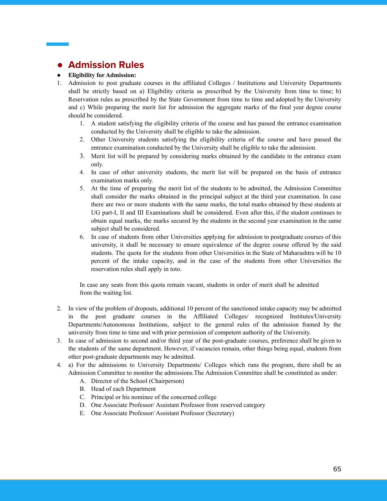 Solapur University, Solapur Prospectus 2021-22 - Page 66
