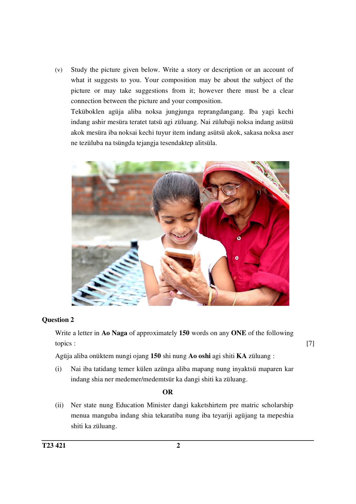ICSE Class 10 AO NAGA 2023 Question Paper - Page 2