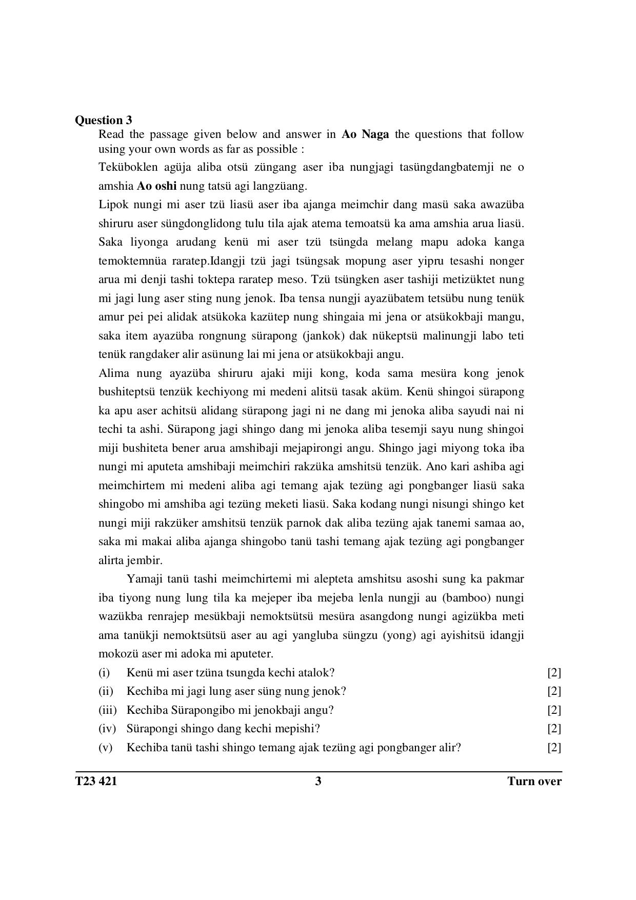 ICSE Class 10 AO NAGA 2023 Question Paper - Page 3