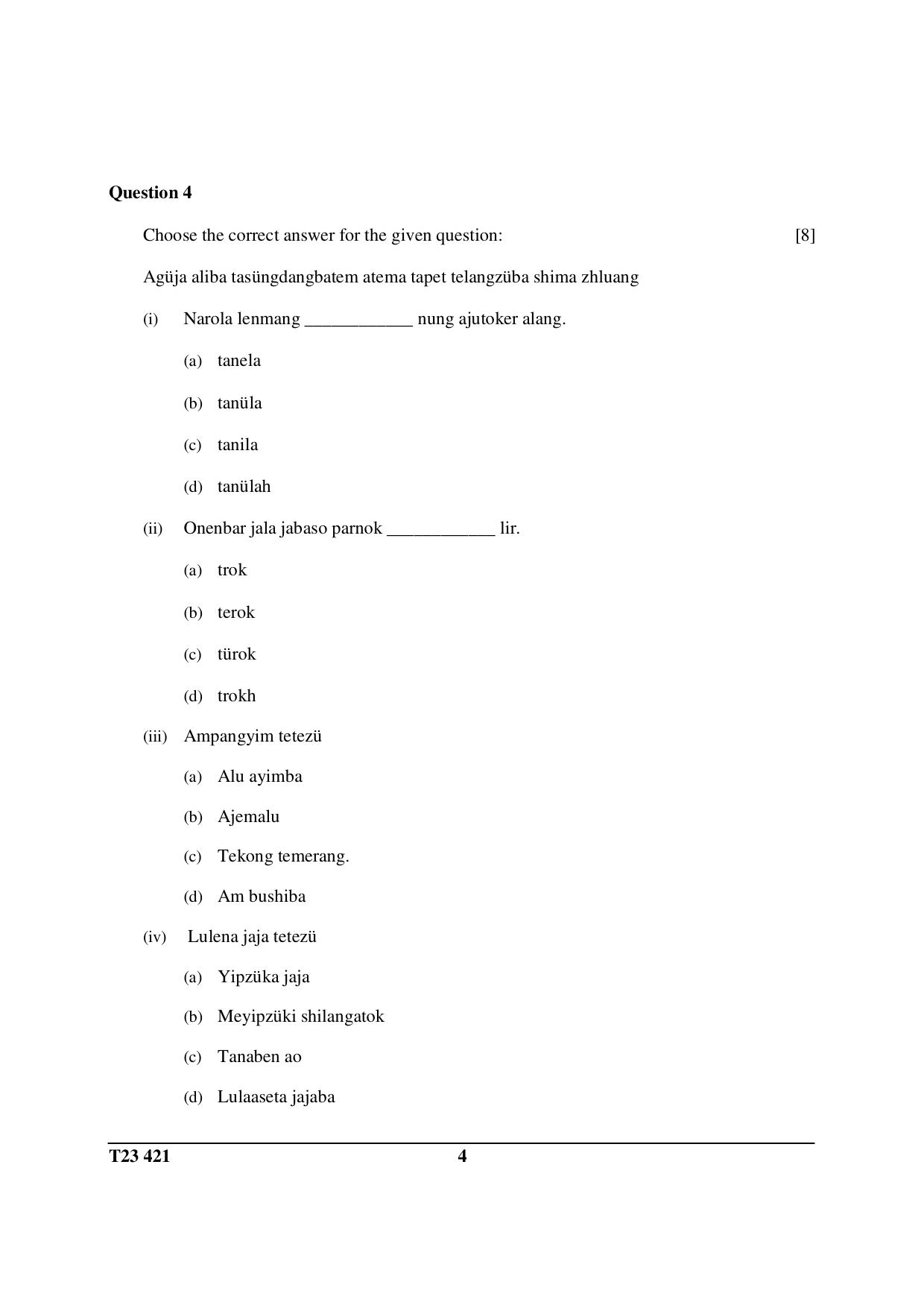 ICSE Class 10 AO NAGA 2023 Question Paper - Page 4