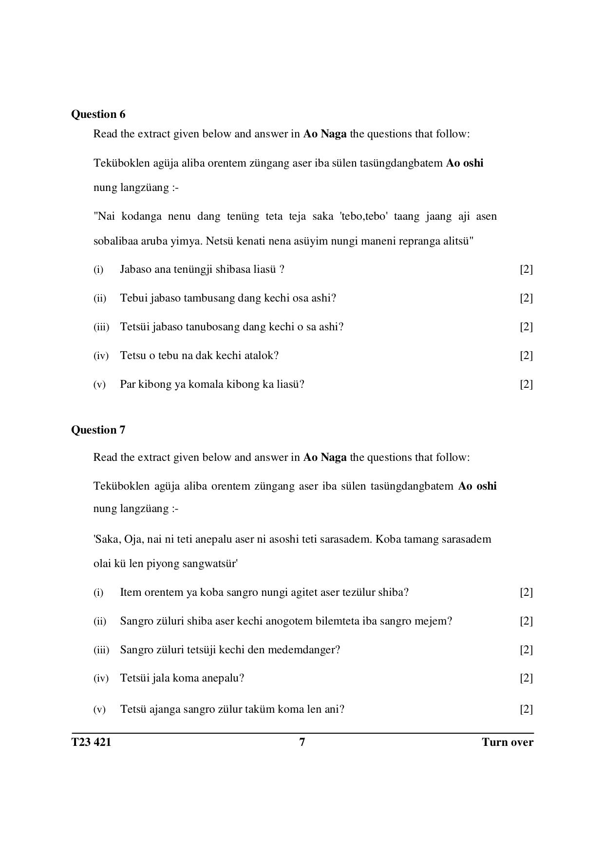 ICSE Class 10 AO NAGA 2023 Question Paper - Page 7