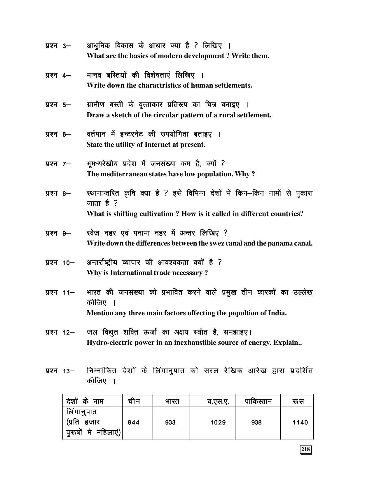 CGBSE 12th Geography Sample Papers 2008-09 - Page 2