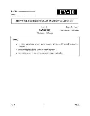 Kerala Plus One 2022 Sanskrit Question Papers