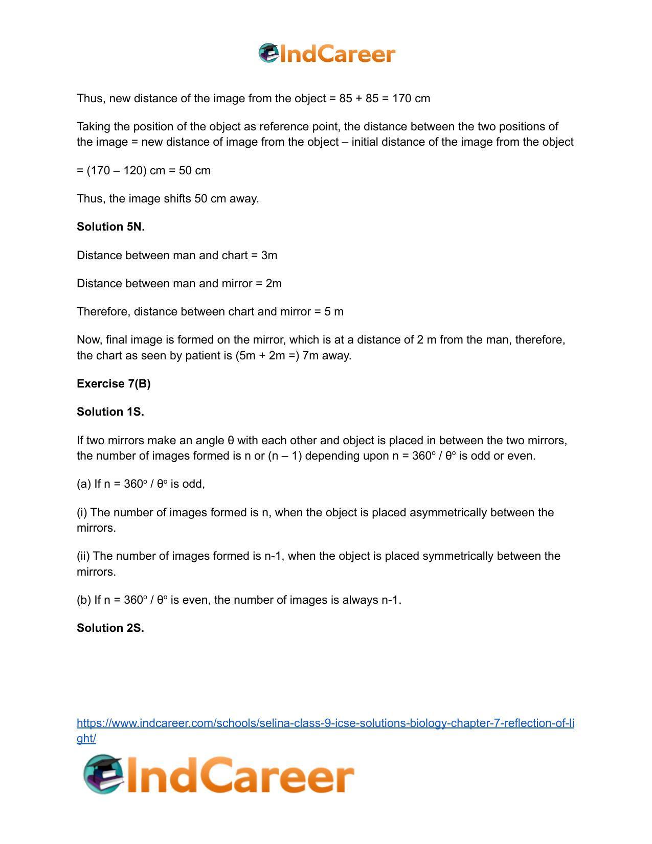 Selina Class 9 ICSE Solutions Biology : Chapter 7- Reflection of Light - Page 12