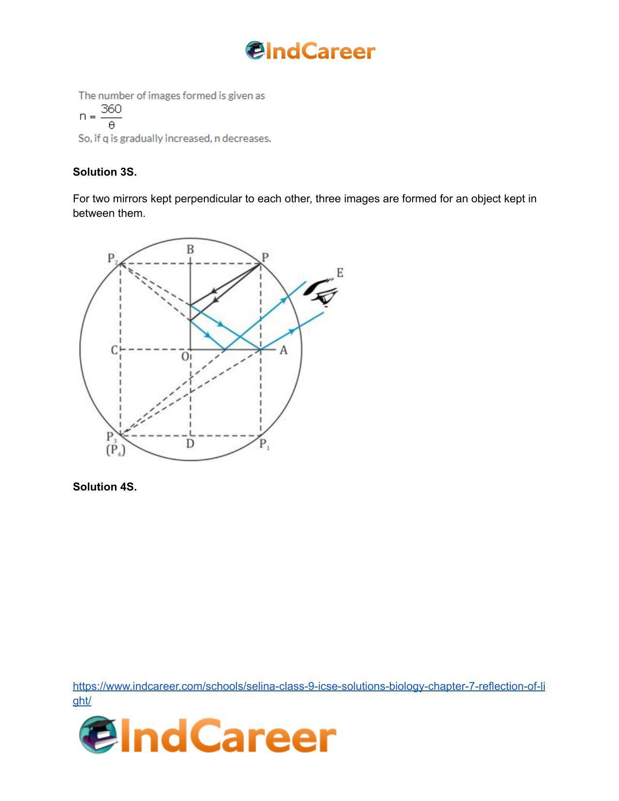 Selina Class 9 ICSE Solutions Biology : Chapter 7- Reflection of Light - Page 13