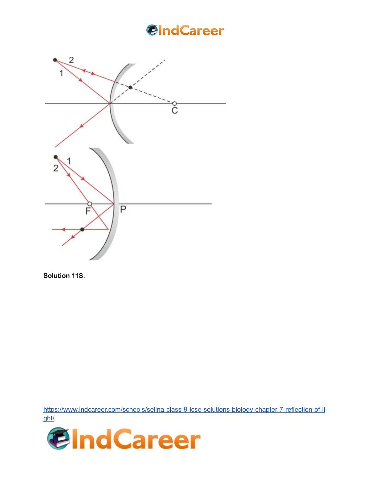 Selina Class 9 ICSE Solutions Biology : Chapter 7- Reflection of Light - Page 20