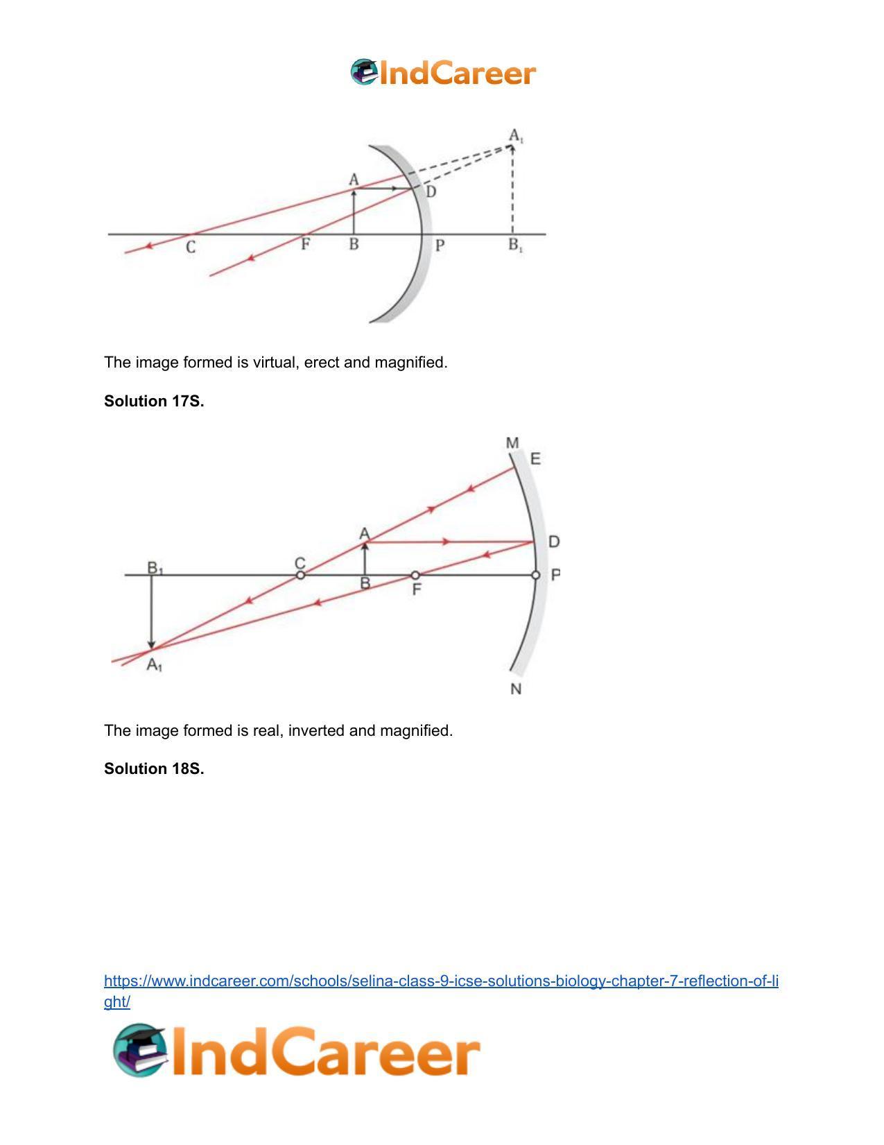Selina Class 9 ICSE Solutions Biology : Chapter 7- Reflection of Light - Page 24