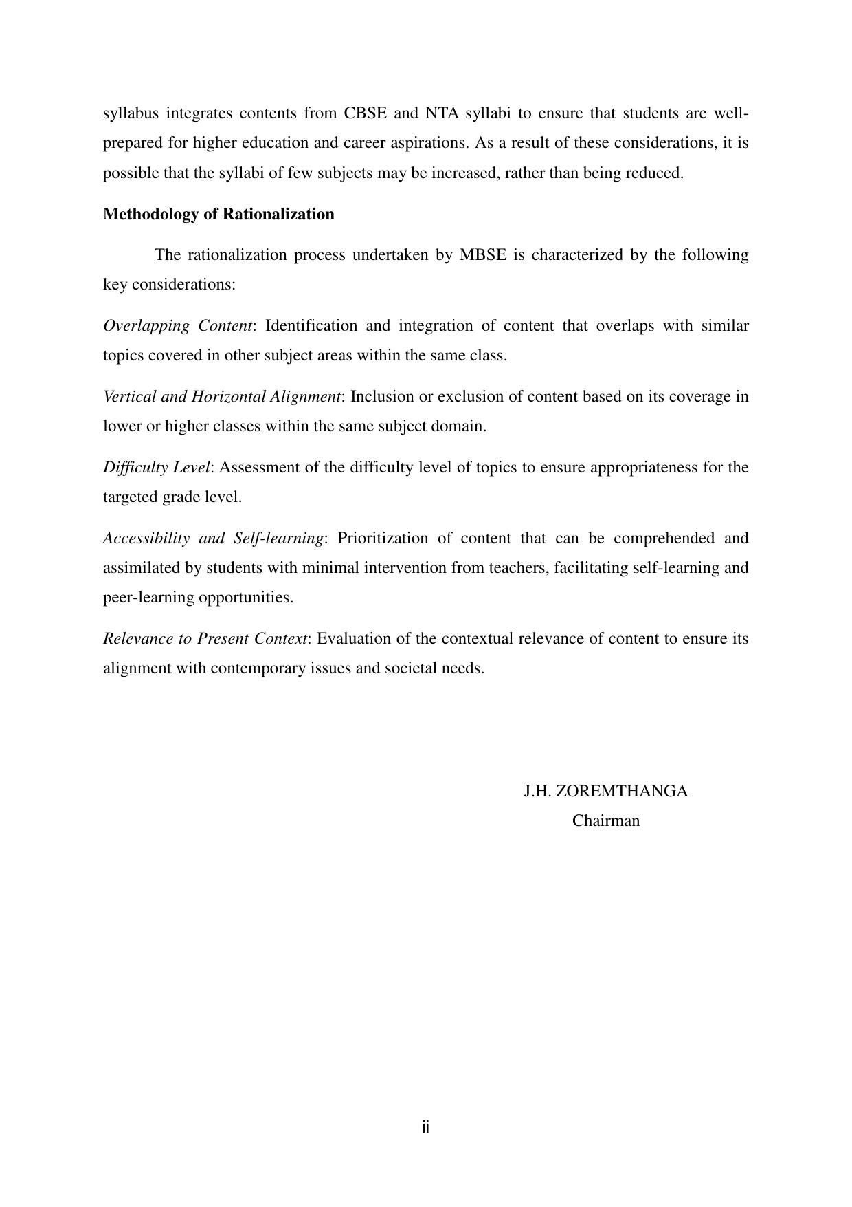 Mizoram Board (MBSE) Class 11 & 12 Syllabus - Page 5