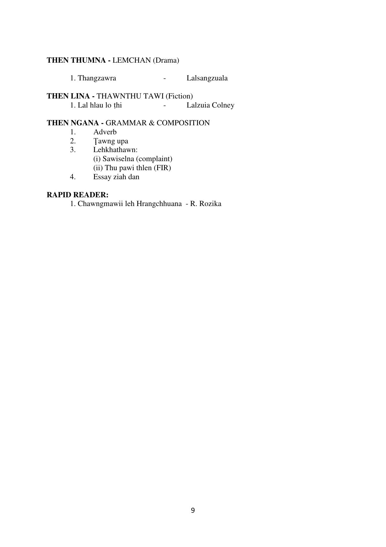 Mizoram Board (MBSE) Class 11 & 12 Syllabus - Page 14