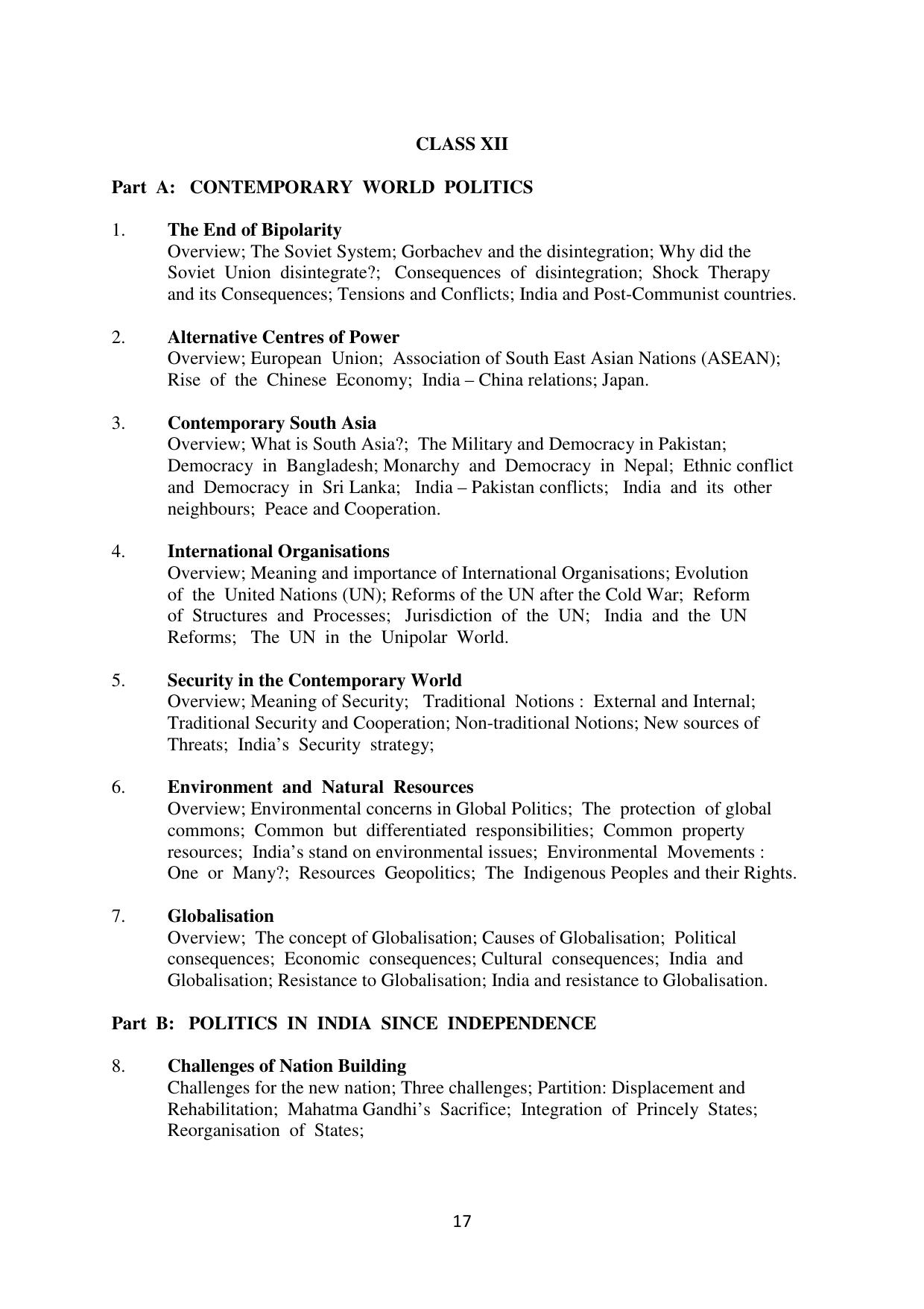 Mizoram Board (MBSE) Class 11 & 12 Syllabus - Page 22