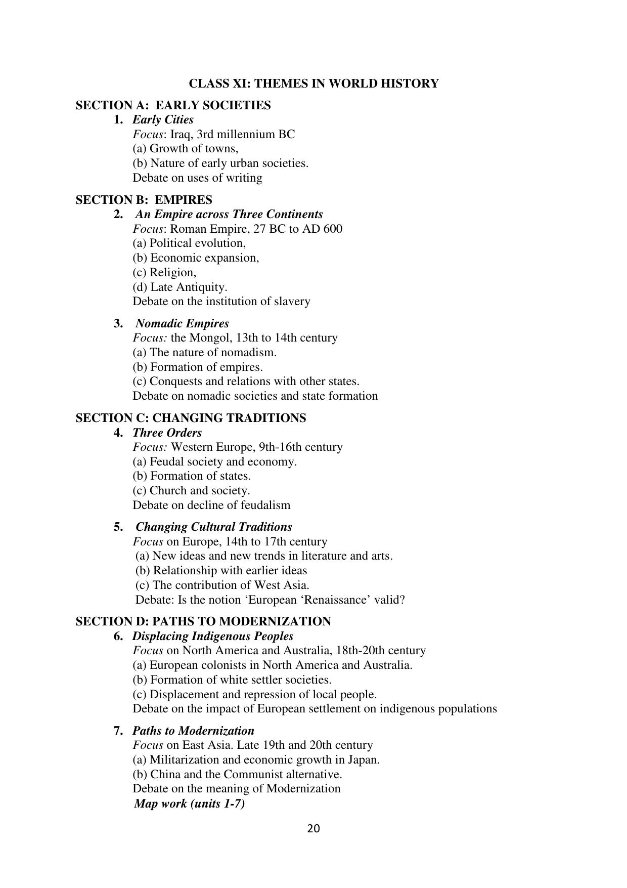 Mizoram Board (MBSE) Class 11 & 12 Syllabus - Page 25